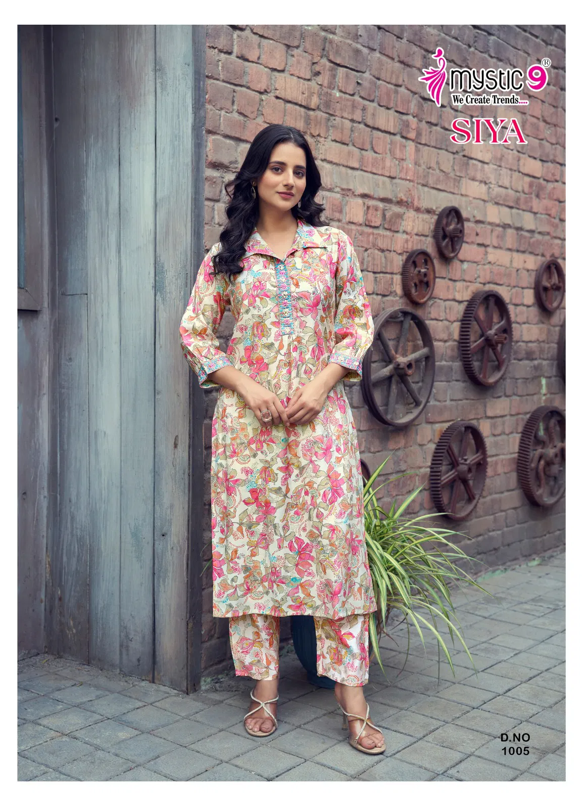 Siya Vol 1 By Mystic 9 Roman Silk Co Ord Set Kurti With Bottom Exporters In India
